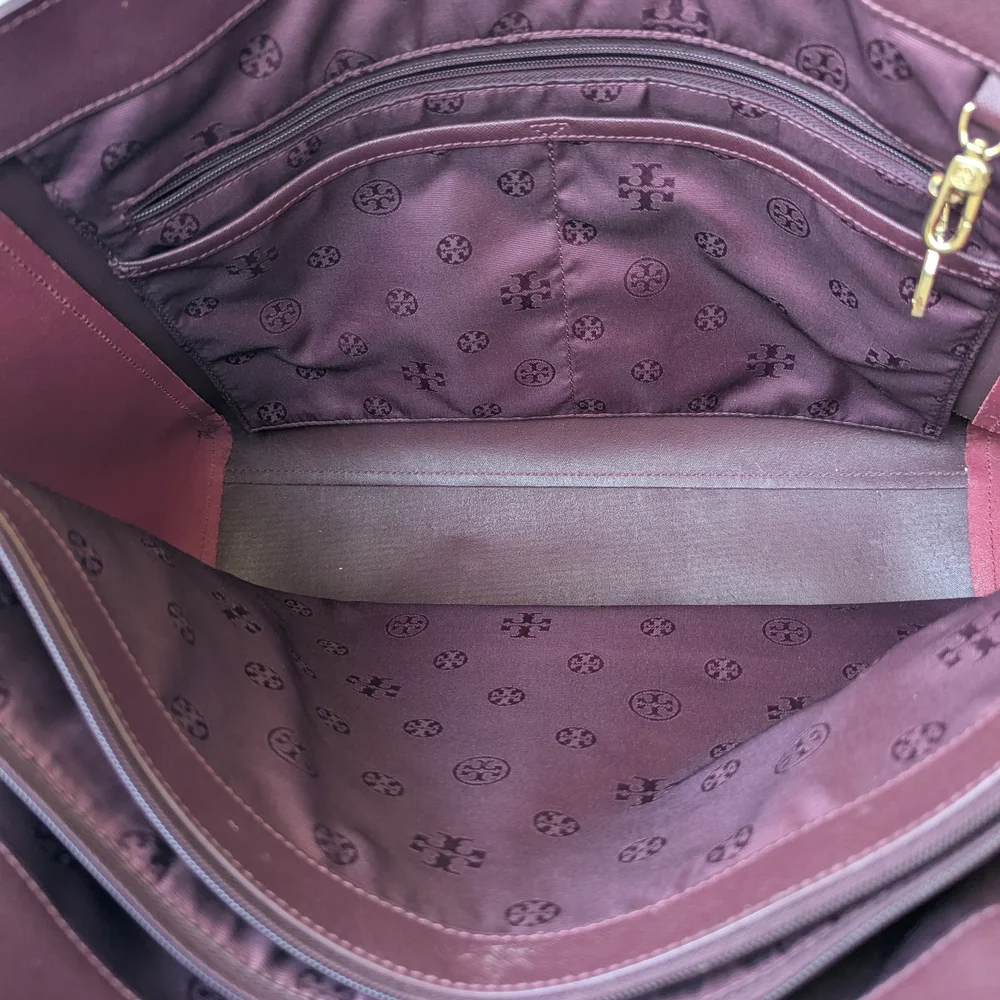 Tory Burch York burgundy saffiano leather  Red  Women's Tote Bag - Picture 11 of 16